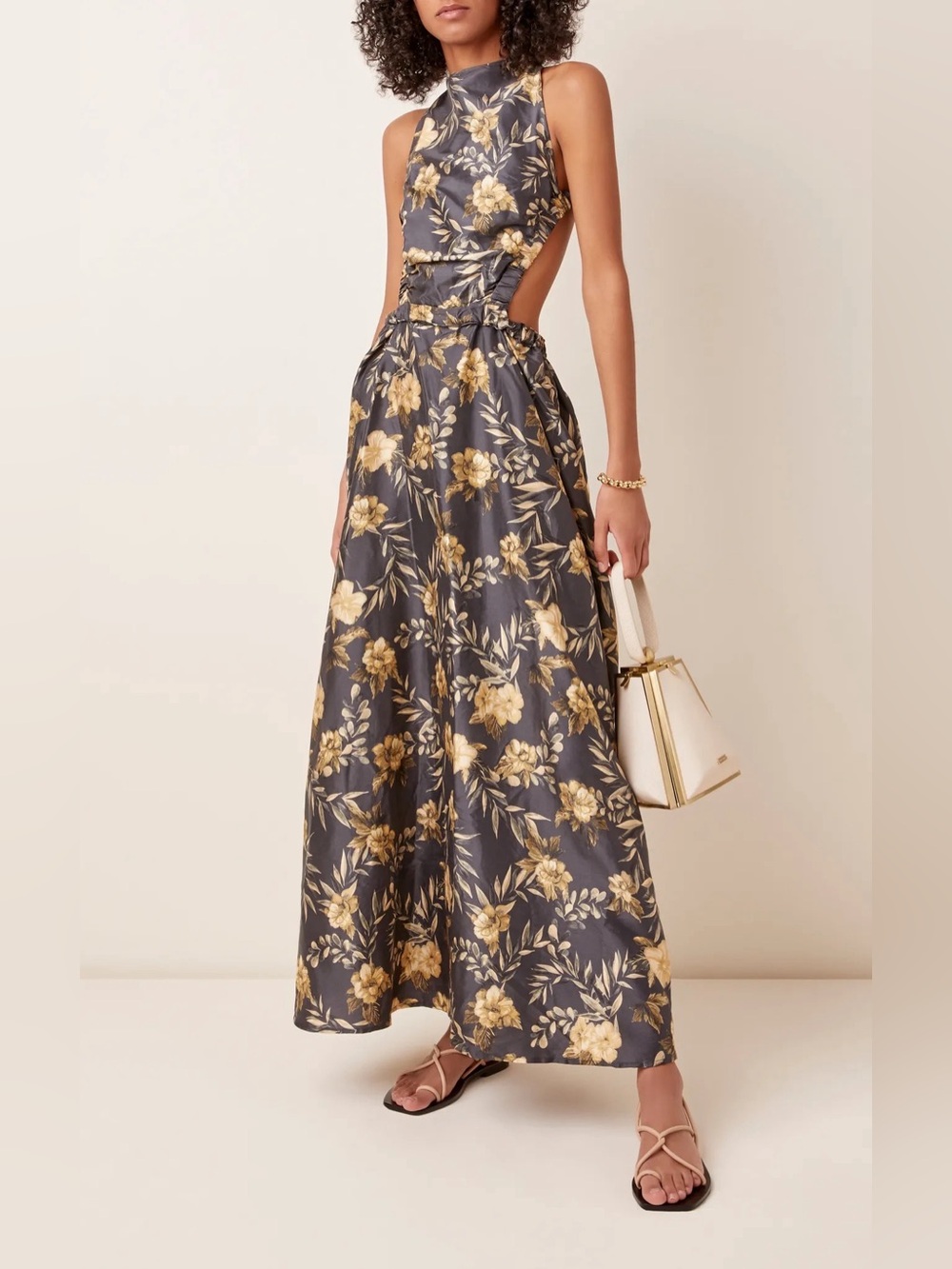 SIR. Carmen Floral-Print Silk Maxi Dress